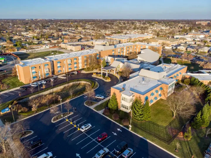 An aerial view of Central Baptist Village.