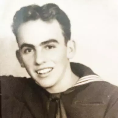 old photo of young man in Navy uniform