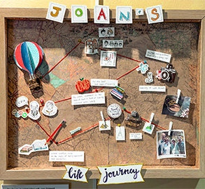 Joan's life journey created through the art therapy program at Central Baptist Village